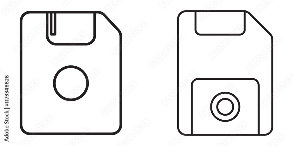 Poster print floppy disk icon with white background vector