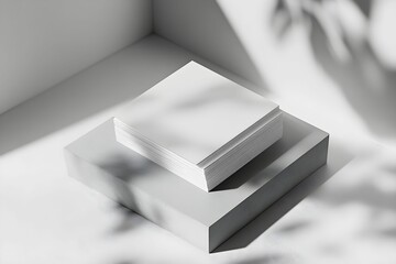 mockup wizytówek, minimalistyczny styl, prostota, wizytówki, szare tło, gradient, profesjonalizm, branding, prezentacja projektów, elegancja, cień, grafika komputerowa, biuro, projektowanie graficzne,