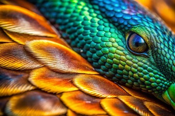 Fototapeta premium Macro Mallard Duck & Cobra: Wild Encounter - Nature's Clash T-Shirt Design
