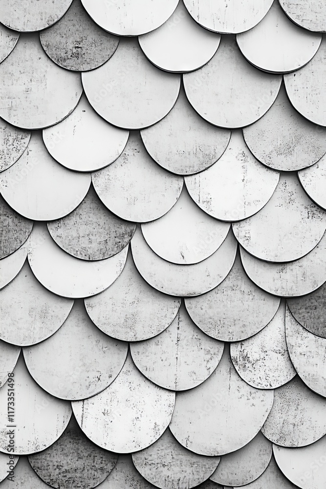 Aufkleber monochrome abstract background featuring overlapping circular patterns with a grunge texture, ideal 