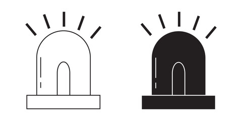 Print Siren icon Isolated flat vector in outline