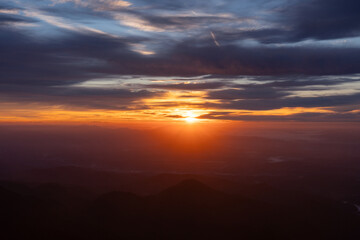 sunset in the mountains