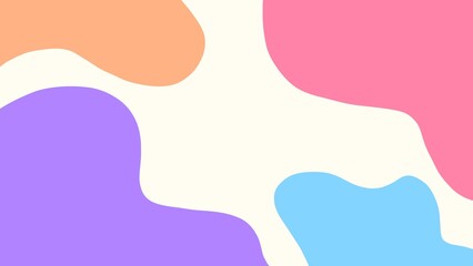 Abstract aesthetic background with minimalist colorful waves