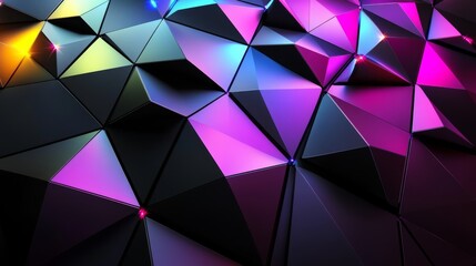 Obraz premium A colorful abstract design with triangles and squares