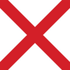 The general prohibition sign , also known as a no symbol, no sign, circle-backslash symbol, nay, interdictory circle or universal no, is a red circle with a red diagonal line through it