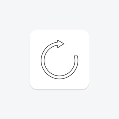 Restore thinline icon , vector, pixel perfect, illustrator file