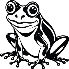 frog silhouettes icon  isolated on white background 