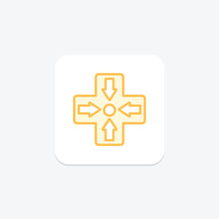 Obraz premium Remote Arrow duotone line icon , vector, pixel perfect, illustrator file