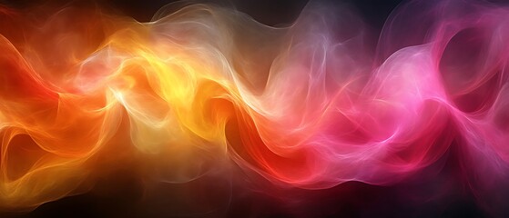 Obraz premium Abstract colorful smoke wave.