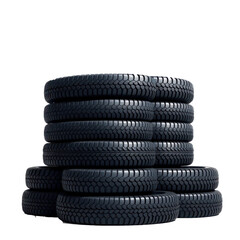 stack of tires  isolated on transparent background
