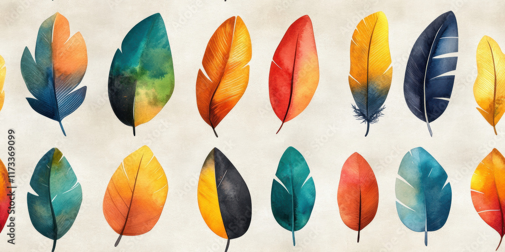 Poster seamless bohemian background, a whimsical bohemian background featuring floating elements, designed 