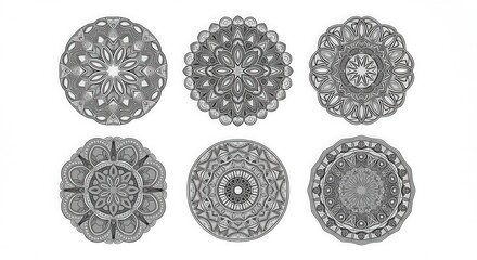 Mandala pattern art abstract flower in colorful background illustration