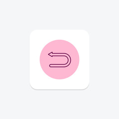 Back Arrow pentaglow , vector, pixel perfect, illustrator file