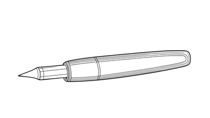 pen isolated on white cartoon illustration 