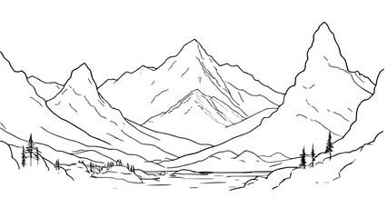 mountain landscape illustration