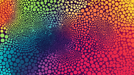 Abstract vibrant dotwork abstract background with circles