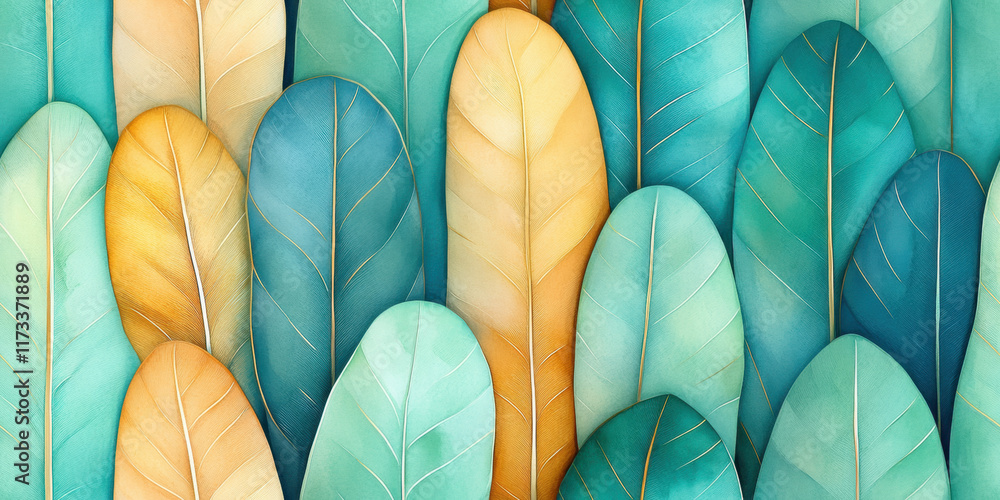 Poster seamless bohemian background, an abstract bohemian background featuring overlapping elements, ideal 