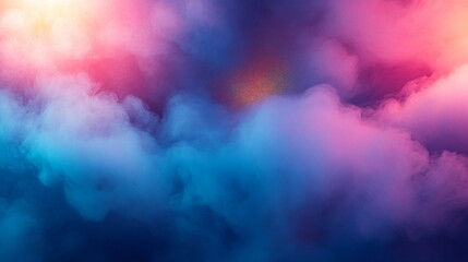 Fototapeta premium Abstract Colorful Smoke Clouds and Sparkles Background