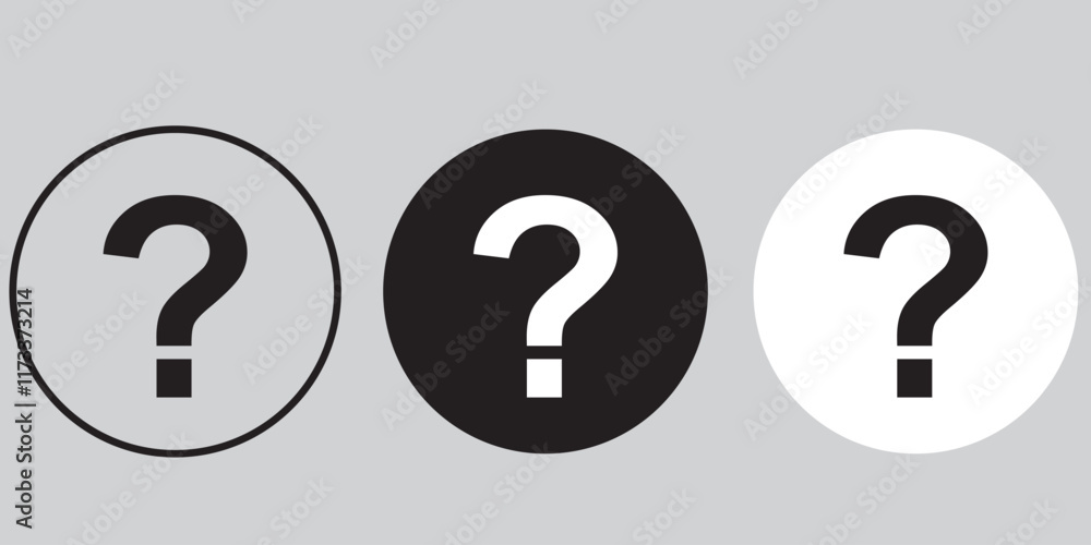 Poster print question marks icon. bubble question icon. question mark symbol on isolated white background. 