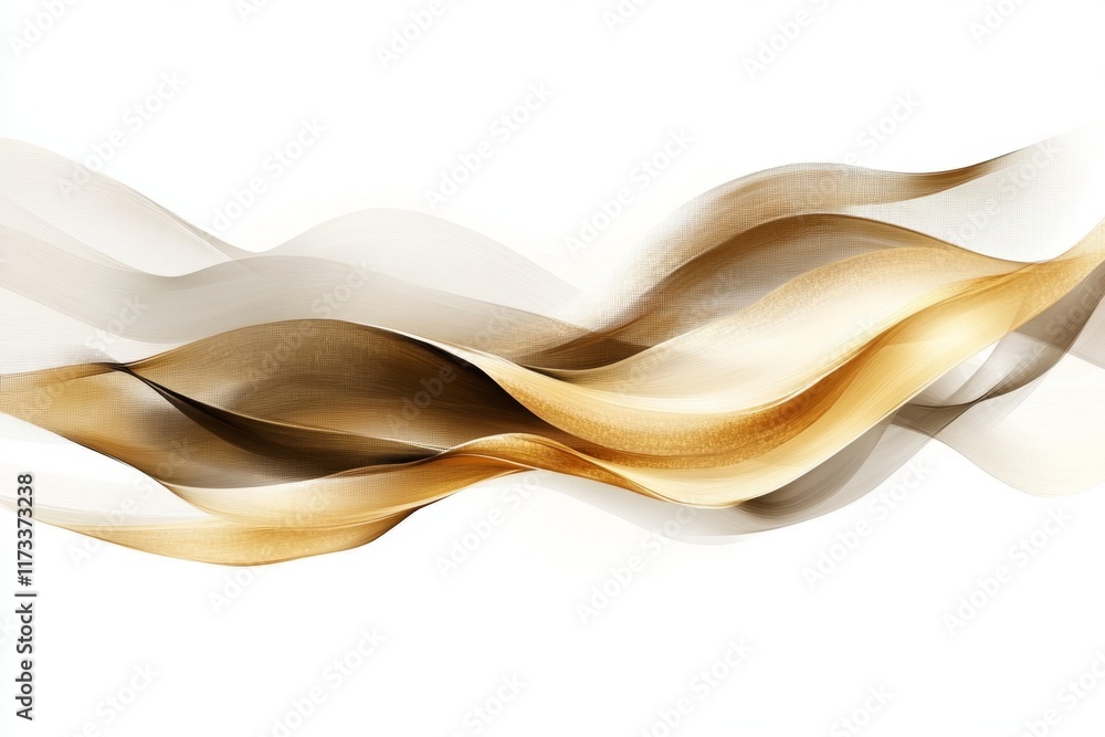 Aufkleber A simple drawing of a khaki striped scarf, placed neatly against a plain white backdrop with a light shadow effect