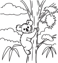 koala silhouette vector art 