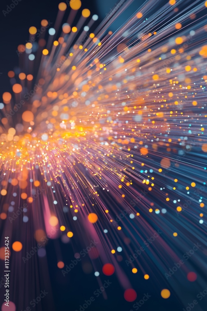 Poster this abstract image captures the essence of big data concepts through vibrant particles and dynamic 