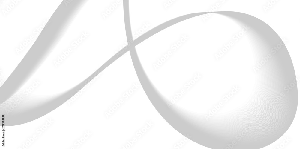 Aufkleber grey wave swirl, frequency sound wave, twisted curve lines with blend effect wave design
