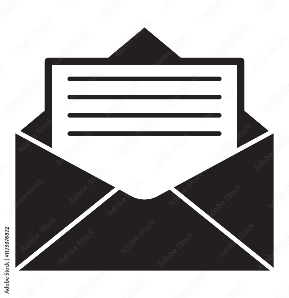 Poster mail icon set. email icon vector. e-mail icon. envelope illustration. open letter mail icon sign vec