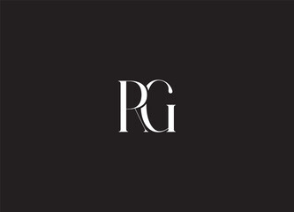 RG Creative unique letter  initial logo design