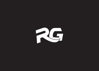 RG Creative unique letter  initial logo design