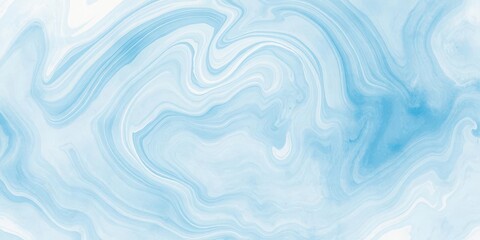Obraz premium Swirling pastel blue and white abstract watercolor wash, pastel, blurred, texture