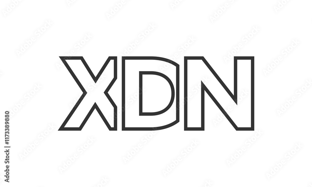 Fototapete xdn logo design template with strong and modern bold text. initial based vector logotype featuring s