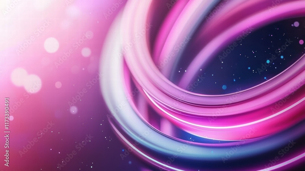 Poster dynamic and happy new year abstract design with swirling colors and light effects