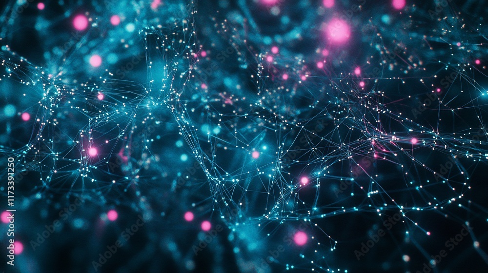 Aufkleber abstract glowing network connection.