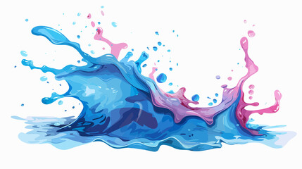 Vibrant Water Splash Vector Illustration for Graphics, Design Projects