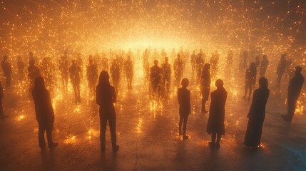 Spiritual abstractions of family constellations and ancestral ties. AI generated