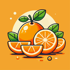 orange juice and fruits