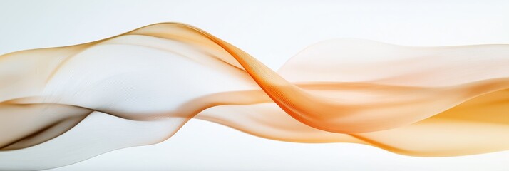 Obraz premium A long orange and white wave. The orange and white colors create a sense of movement and energy