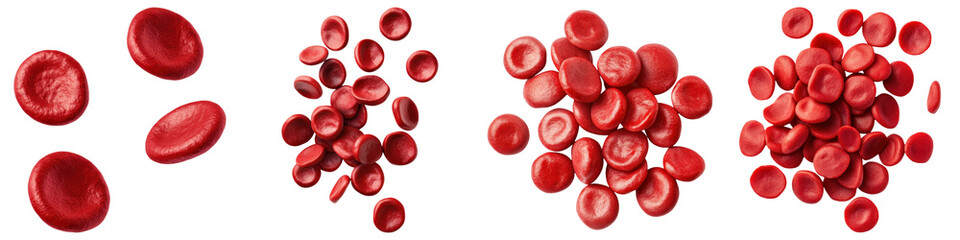 Close up of red blood cells showing various shapes and sizes, highlighting their structure