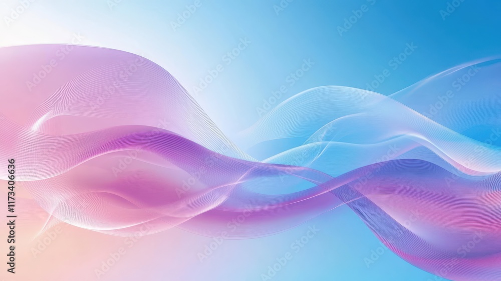 Poster abstract flowing wavy lines background for modern design and digital art projects