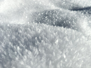 closeup of ice crystals with sharp details. frosty texture. winter concepts. snowflake texture....