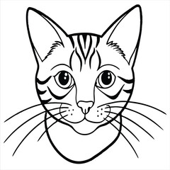 A CAT VECTOR SMILE FACE