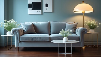 modern living room with sofa