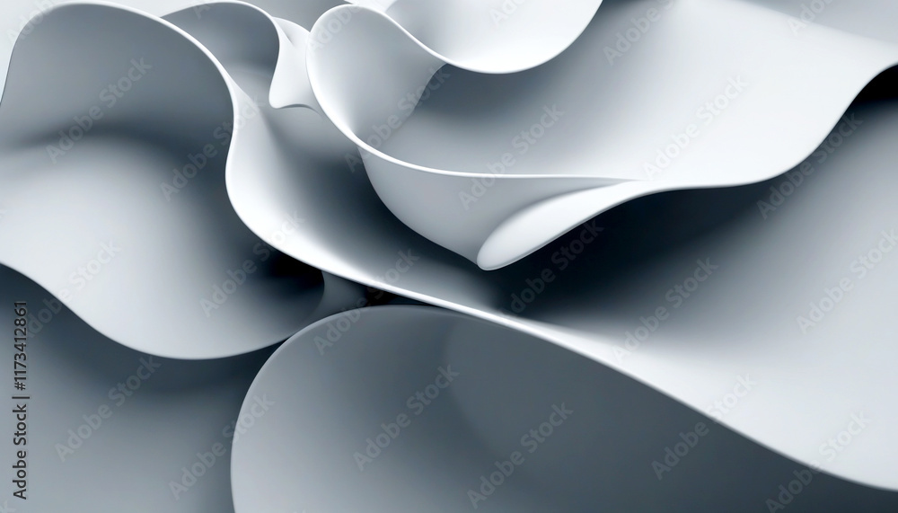 Poster elegant curves and folds create a serene visual experience