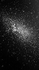 Obraz premium Captivating black and white image of a starry night sky filled with countless sparkling stars in the vast universe.