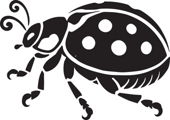 illustration of a ladybug silhouette