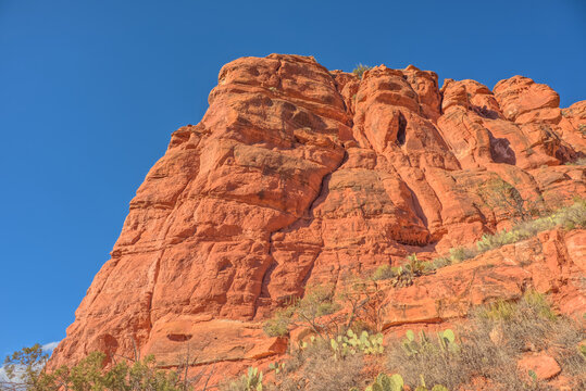 Rock formation east of Apache Maid Trail, Wet Beaver Creek, Coconino National Forest, Arizona, USA