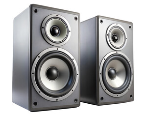 music audio speakers on white background.png