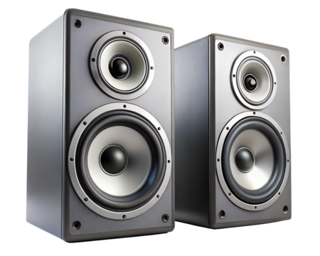 music audio speakers on white background.png