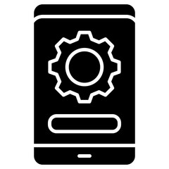 mobile support solid icon